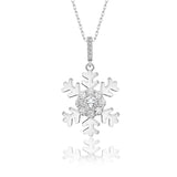 Schneeflocke kette Für Damen 925er Silber mit Anhänger