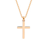 Kreuz Halskette Für Damen 925er Silber mit Anhänger - Rosegold