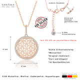 Blume des Lebens Halskette Für Damen 925er Silber mit Anhänger 001 - Rosegold