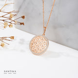 Blume des Lebens Halskette Für Damen 925er Silber mit Anhänger 001 - Rosegold
