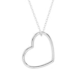Herz Kette Für Damen 925er Silber mit Anhänger - Silber