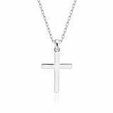 Kreuz Halskette Für Damen 925er Silber mit Anhänger - Silber