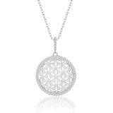 Blume des Lebens Halskette Für Damen 925er Silber mit Anhänger 001 - Silber