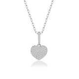 Zirkonia Herz-Kette Für Damen 925er Silber