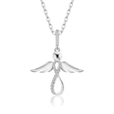 Engelskette mit Unendlichkeitssymbol aus 925er Sterlingsilber für Damen