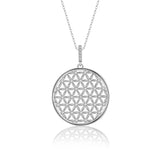 Blume des Lebens Halskette Für Damen 925er Silber