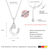 Glückskette mit Hufeisen und Klee 925er Sterlingsilber für Damen