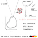 Herz Kette Für Damen 925er Silber mit Anhänger - Silber