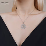 Blume des Lebens Halskette Für Damen 925er Silber