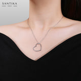 Herz Kette Für Damen 925er Silber mit Anhänger - Silber