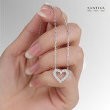 Herz-Kette Für Damen 925er Silber