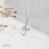 Engel mit Herz Anhänger Talisman Symbol  - Silber