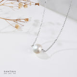 Perlenkette 925er Sterlingsilber für Damen
