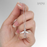 Engelskette mit Unendlichkeitssymbol aus 925er Sterlingsilber für Damen