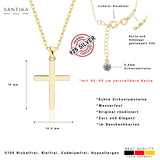 Kreuz Halskette Für Damen 925er Silber mit Anhänger - Gold