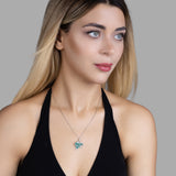 Emaillierte Frosch Halskette Für Damen 925er Silber-Gold