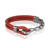 Skorpionschwanz Kette Für Herren - Handgemacht Echtes Lederarmband - Rot