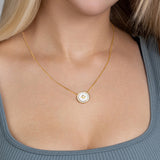 Zirkon-Stern-Anhänger mit Emaille Für Damen 925er Silber mit Anhänger - Weiß-Gold
