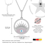 Zirkonia-Silberkette Aura Auge Für Damen 925er Silber mit Anhänger - Violett
