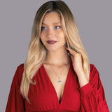 Zirkonia-Silberkette Aura Auge Für Damen 925er Silber mit Anhänger - Violett