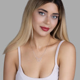 Silberkette mit Zirkon-Schmetterlingsanhänger Für Damen 925er Silber mit Anhänger