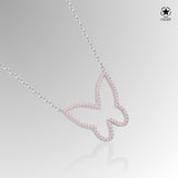 Silberkette mit Zirkon-Schmetterlingsanhänger Für Damen 925er Silber mit Anhänger