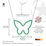Silberkette mit Zirkon-Schmetterlingsanhänger Für Damen 925er Silber mit Anhänger