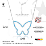 Silberkette mit Zirkon-Schmetterlingsanhänger Für Damen 925er Silber mit Anhänger