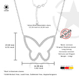 Silberkette mit Zirkon-Schmetterlingsanhänger Für Damen 925er Silber mit Anhänger