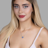 Halskette mit bösem Blick Für Damen 925er Silber mit Anhänger