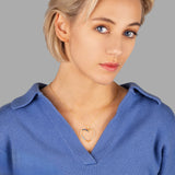 Zirkon-Herzkette Für Damen 925er Silber mit Anhänger - Mehrfarbig