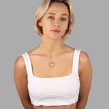 Zirkon-Herzkette Für Damen 925er Silber mit Anhänger - Grün