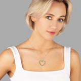 Zirkon-Herzkette Für Damen 925er Silber mit Anhänger - Grün