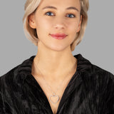 Zirkon-Herzkette Für Damen 925er Silber mit Anhänger - Weiß