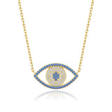 Auge Halskette mit Zirkonstein Für Damen 925er Silber mit Anhänger