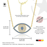Auge Halskette mit Zirkonstein Für Damen 925er Silber mit Anhänger