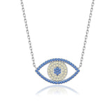 Auge Halskette mit Zirkonstein Für Damen 925er Silber mit Anhänger