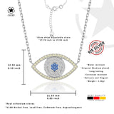 Auge Halskette mit Zirkonstein Für Damen 925er Silber mit Anhänger