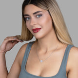 Auge Halskette mit Zirkonstein Für Damen 925er Silber mit Anhänger