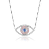 Auge Halskette mit Zirkonstein Für Damen 925er Silber mit Anhänger