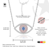 Auge Halskette mit Zirkonstein Für Damen 925er Silber mit Anhänger