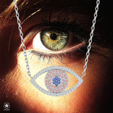 Auge Halskette mit Zirkonstein Für Damen 925er Silber mit Anhänger