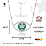 Auge Halskette mit Zirkonstein Für Damen 925er Silber mit Anhänger