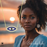 Silberkette mit Zirkon-Augenanhänger