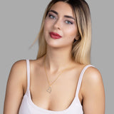Herzanhänger Für Damen 925er Silber mit Anhänger - Dunkelblau