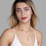 Herzanhänger Für Damen 925er Silber mit Anhänger - Schwarz