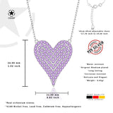 Zirkon Herzkette Für Damen 925er Silber mit Anhänger - Violett
