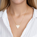 Zirkon Herzkette Für Damen 925er Silber mit Anhänger - Weiß
