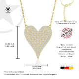 Zirkon Herzkette Für Damen 925er Silber mit Anhänger - Weiß