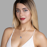 Zirkon-Schmetterlingskette Für Damen 925er Silber mit Anhänger